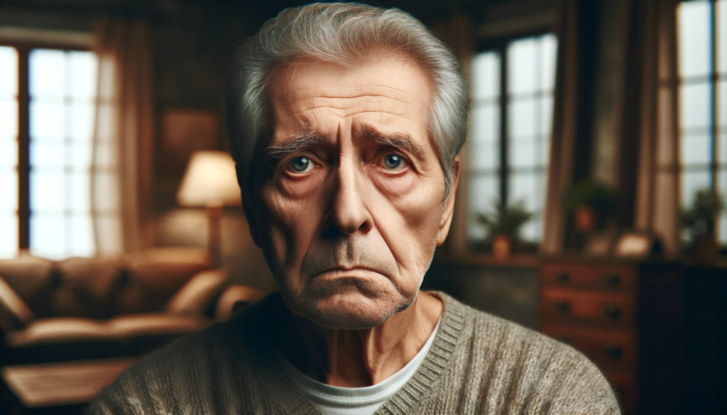An image of a grandpa that is disappointed in your actions, but not surprised.